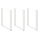 Dining Table Legs U-Shaped 3 pcs White 80x cm Steel 4013205