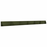 Retaining Wall 6 pcs 100 x 12 x 40 cm Steel Olive Green 3449124