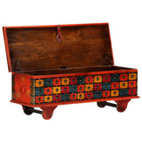 Storage Box Red 110x40x40 cm Solid Acacia Wood 247669