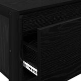 End Table Black Oak 100 x 36 x 75 cm Engineered Wood 886696