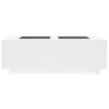 Coffee Table with Infinity LED White 116x69x40 cm 3284056