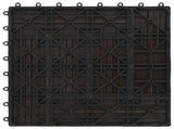 Decking Tile 11 pcs Dark Brown 30 x 30 cm WPC 42046673