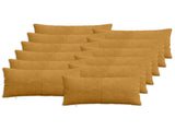 Cushion Cover 12 pcs ALMELO Yellow 40 x 80 cm Corduroy 914628