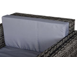 Single Seater Rattan Chair Sofa with 10 cm Thick Padded Cushion, All-Weather PE Wicker Weave Garden T3398P325298