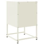 ZNTS Bedside Cabinet White 36x39x60.5 cm Steel 846456