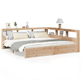 Bookcase Bed without Mattress 180x200 cm Solid Wood Pine 3324346