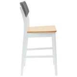 Dining Chairs 2 pcs White 48 x 49 x 95 cm Solid Rubber Wood 42020479