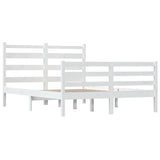 Bed Frame without Mattress Solid Wood Pine 120x200 cm White 3103709