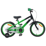 Kids Bike 16 Inches for 4-6 Years Old Green Black 42009333