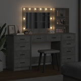 Dressing Table with Drawer 3 pcs Concrete Grey Engineered Wood 3334212