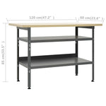 Workbench with Three Wall Panels and One Cabinet 3053431