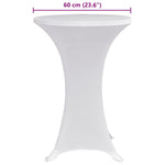 Standing Table Cover Ø60 cm White Stretch 4 pcs 279068