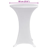 Standing Table Cover Ø60 cm White Stretch 4 pcs 279068
