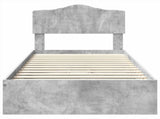 Storage Bed Concrete Grey 100 x 200 cm Engineered Wood 3413127