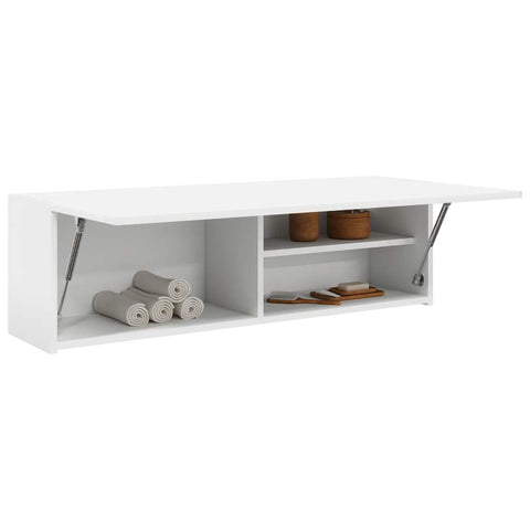 ZNTS Bathroom Wall Cabinet White 100x25x30 cm Engineered Wood 860094