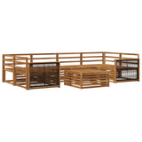 Outdoor Sofa Set 7 pcs Natural Solid Acacia Wood 3383082