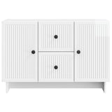 Sideboard High Gloss White 89 x 34.5 x 60 cm Engineered Wood 893969