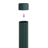 Fence Post 12 pcs Green 110 cm Powder-coated steel 42012730