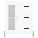 Sideboard High Gloss White 69.5x34x90 cm Engineered Wood 828054