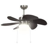 Ceiling Fan with Light 76 cm Dark Brown 51488
