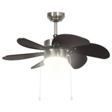 Ceiling Fan with Light 76 cm Dark Brown 51488