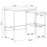 Desk with Storage Grey Sonoma 100 x 50 x 75 cm 8007993
