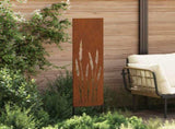 Garden Privacy Screen Rusty 32 x 140 cm Weathering Steel 876244