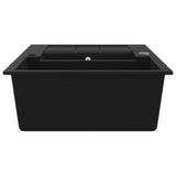 Granite Kitchen Sink Double Basin Black 142950