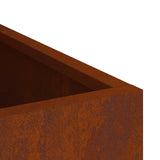 Garden Planter Rusty 50 x 32 x 40 cm Weathering Steel 876356