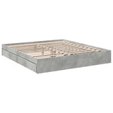 Bed Frame with Drawers without Mattress Concrete Grey 180x200 cm Super King 3280639