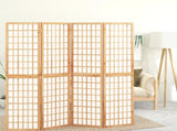 Folding 4-Panel Room Divider Japanese Style 160x170 cm 352084