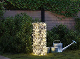 Gabion Faucet 4 pcs Silver 25 x 25 x 100 cm Galvanised Steel 42013414
