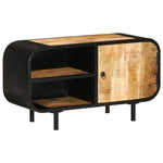 ZNTS TV Cabinet 90x30x48 cm Rough Mango Wood 328412