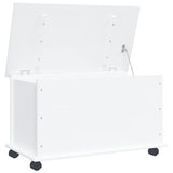 Storage Chest with Wheels ALTA White 73x39.5x43 cm Solid Wood Pine 353928