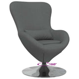 Egg Chair Dark Grey 63 x 73 x 90 cm Fabric 42002737