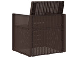 Garden Dining Chairs 2 pcs Brown PP 899962
