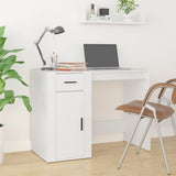 Desk White 100x49x75 cm Engineered Wood 816784