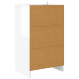 Bedside Table High Gloss White 40 x 30 x 467 cm Engineered Wood 888915