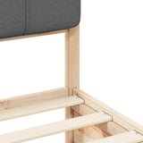 Bed Frame with Upholstered Headboard Dark Grey 160 x 200 cm 3398185