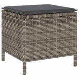 Garden Dining Set Grey Poly Rattan 42007920
