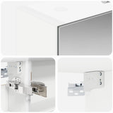 Bathroom Mirror Cabinet with Shelf White 40 x 10.5 x 60.5 cm 889031