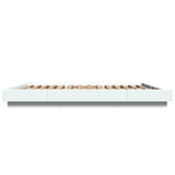 Bed Frame with LED Lights without Mattress White 150x200cm 3281091