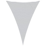 Sun Shade Sail Light Grey and White 5 x 7 x 7 m 42031210