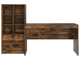 Desk with Drawer 2 pcs Smoked Oak 3337373