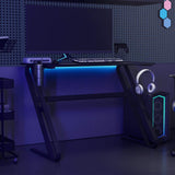 Gaming Desk with ZZ Shape Legs Black 110x60x75 cm 325412