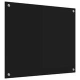 Kitchen Backsplash Black 70 x 60 cm Tempered Glass 42018034
