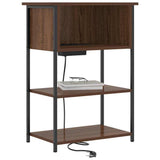 Bedside Cabinet Brown Oak 55 x 31 x 76 cm Engineered Wood 859504
