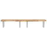 Basin Shelf Wall Mounted Steel and Solid Wood Acacia 3302814