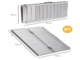 3ft Folding Aluminum Wheelchair Ramp Scooter Portable Mobility Assist Suitcase Access Aid Disabled T3398P342965