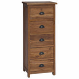 Chest of Drawers Natural 45 x 35 x 110 cm Solid Teak Wood 42017962